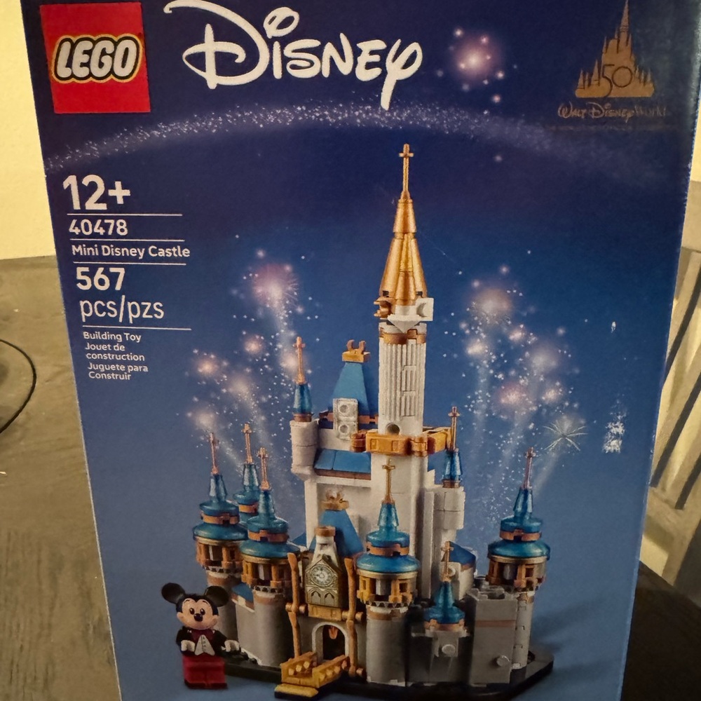 LEGO Disney Castle Set with Blue and Gold Accents
